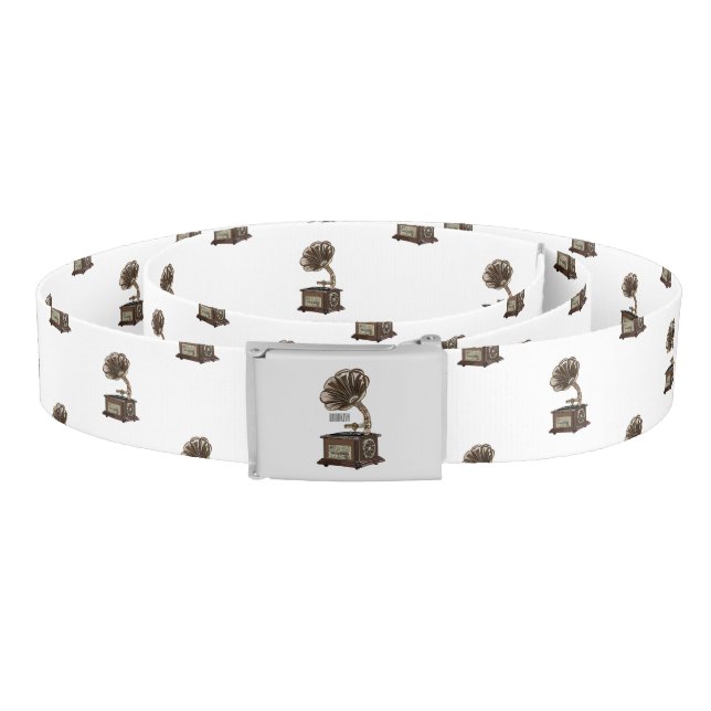 Turntable cartoon illustration  belt (Coil)