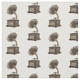 Turntable cartoon illustration fabric