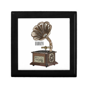 Turntable cartoon illustration gift box