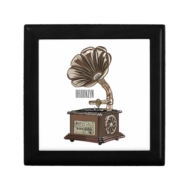 Turntable cartoon illustration  gift box (Front)