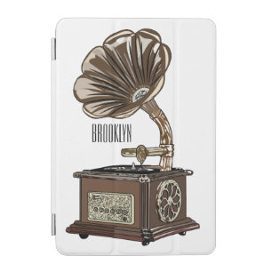 Turntable cartoon illustration iPad mini cover