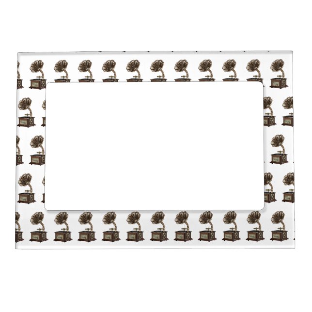 Turntable cartoon illustration  magnetic frame (Front)