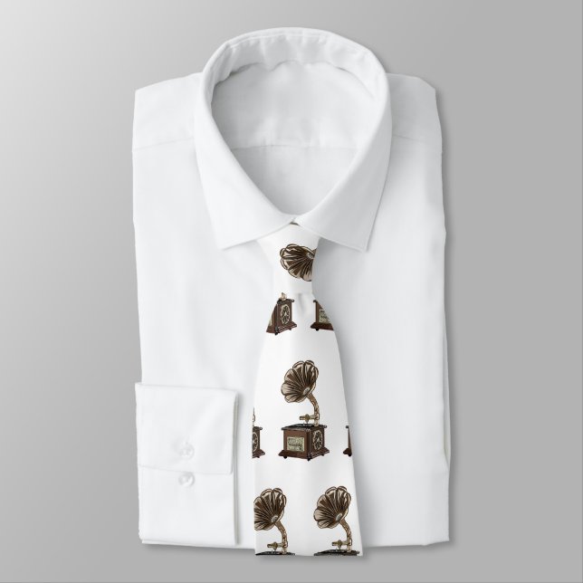 Turntable cartoon illustration  neck tie (Tied)