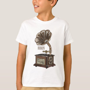 Turntable cartoon illustration  T-Shirt