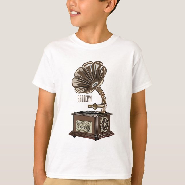 Turntable cartoon illustration  T-Shirt (Front)