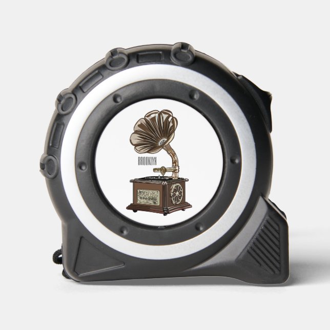 Turntable cartoon illustration  tape measure (Front)