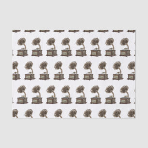 Turntable cartoon illustration tissue paper