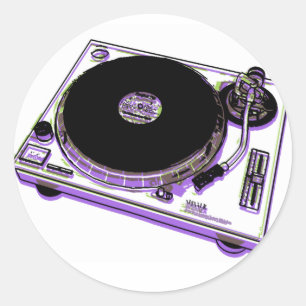 Turntable Classic Round Sticker