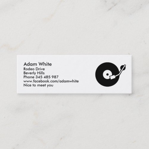 Turntable DJ Business Card