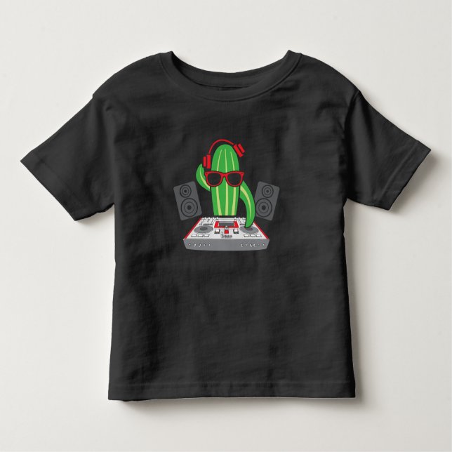 Turntable DJ Music Pickle Electronic Rave Musician Toddler T-shirt (Front)