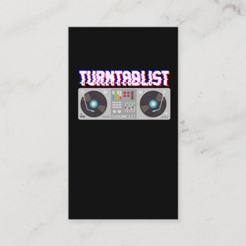Turntable DJ Music Producer Techno Turntablist Business Card