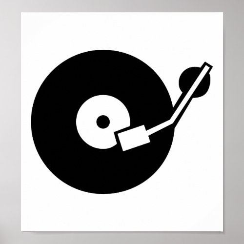 Turntable DJ Poster