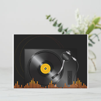 Turntable Invitations by spudcreative at Zazzle