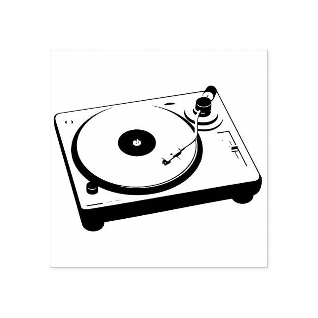 Turntable Rubber Stamp (Imprint)