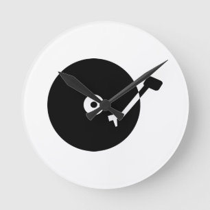 Turntable vinyl round clock
