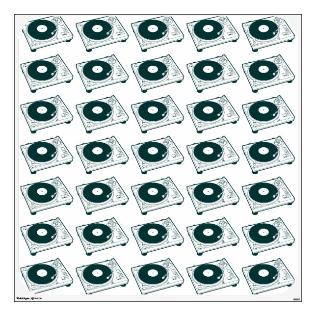Turntable Wall Sticker (Front)