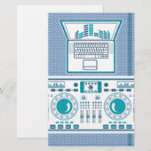 Turntable with Laptop DJ equipment Vector (Front/Back)