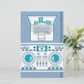 Turntable with Laptop DJ equipment Vector (Standing Front)
