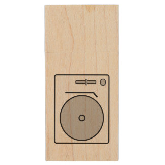 Turntable wood flash drive