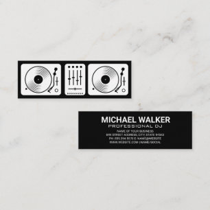 Turntables Entertainment Performer Mini Business Card