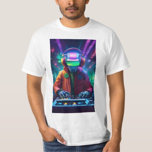 Turntables vs AI DJ Battle T_Shirt Designs