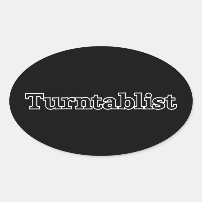Turntablist Oval Sticker (Front)