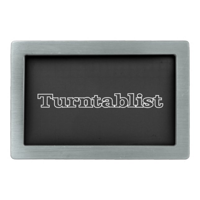 Turntablist Rectangular Belt Buckle (Front)