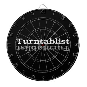 Turntablist ʇsılqɐʇuɹn⊥ dart board