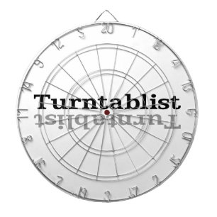 Turntablist ʇsılqɐʇuɹn⊥ dartboard
