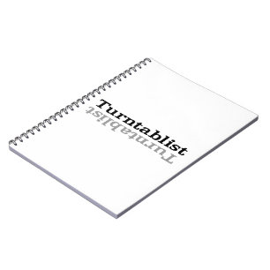 Turntablist ʇsılqɐʇuɹn⊥ notebook