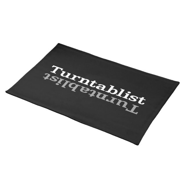 Turntablist ʇsılqɐʇuɹn⊥ placemat (On Table)