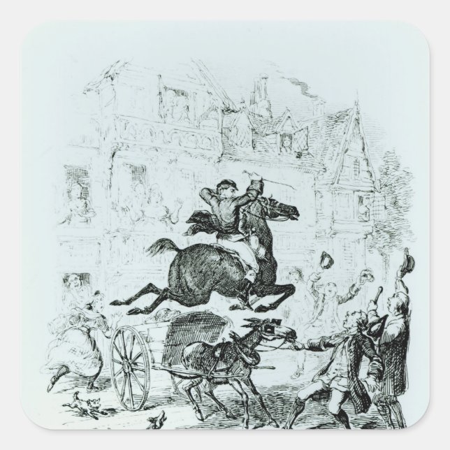 Turpin's  Flight Through Edmonton Square Sticker (Front)