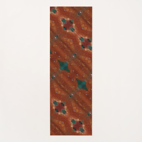 Turq  Coral Ikat  Yoga Mat