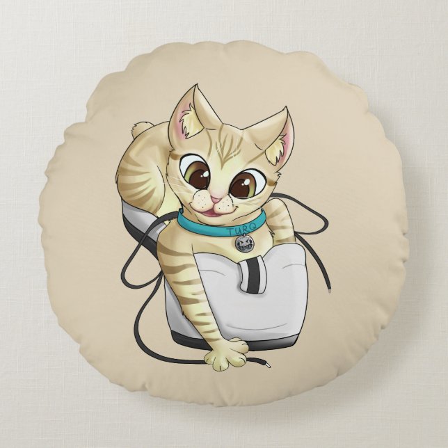 Turq Round Pillow (Front)