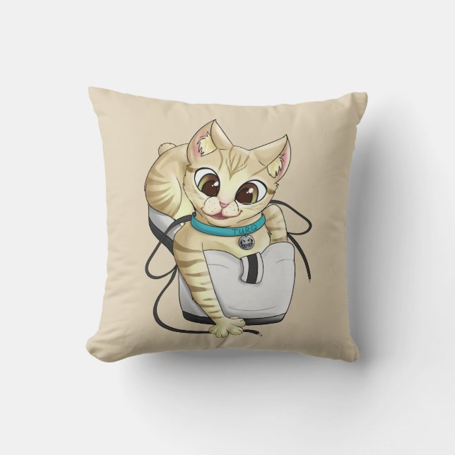 Turq Throw Pillow (Front)