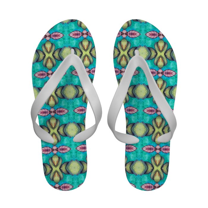 Turqoise blue green purple Sandal Thong FlipFlop Flip Flops