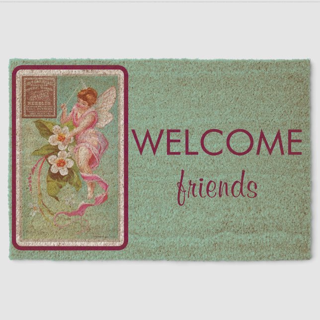 Turqoise Fairy Dust Coir Mat (Front)