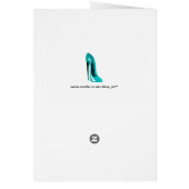 Turqoise Stiletto Shoe Cards (Back)
