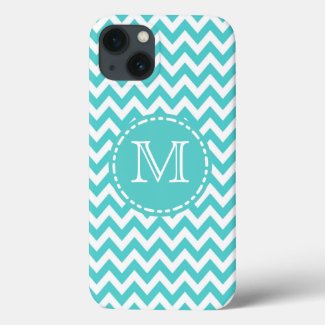 Turqoise ZigZag / Chevron Pattern - Monogrammed