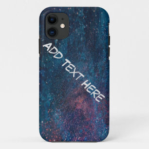 Turqouise Galaxy Paint Sparkles iPhone 11 Case