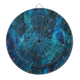 Turqouise Galaxy Paint Sparkles Dart Board