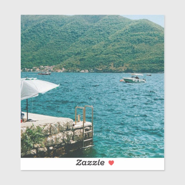 Turqouise waters of Perast - Montenegro  Sticker (Sheet)