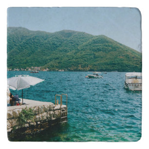 Turqouise waters of Perast - Montenegro Trivet