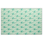 Turquiose Lightning Bolts Fabric