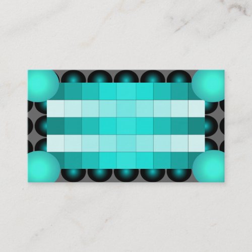 Turquoise 3D Design Business Card Attention Get 4
