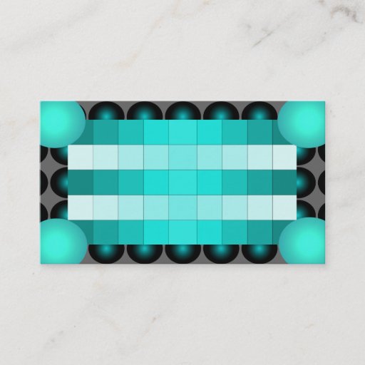Customizable Turquoise 3D Design Business Card Attention Get 4