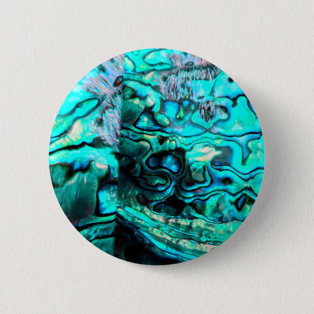 Turquoise abalone paua shell detail button (Front)