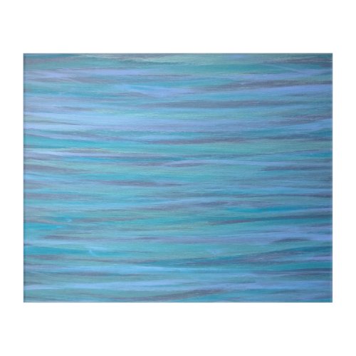 Turquoise Abstract  Blue Teal Calm Brushstroke Acrylic Print