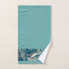 Turquoise Abstract Border Towel Set