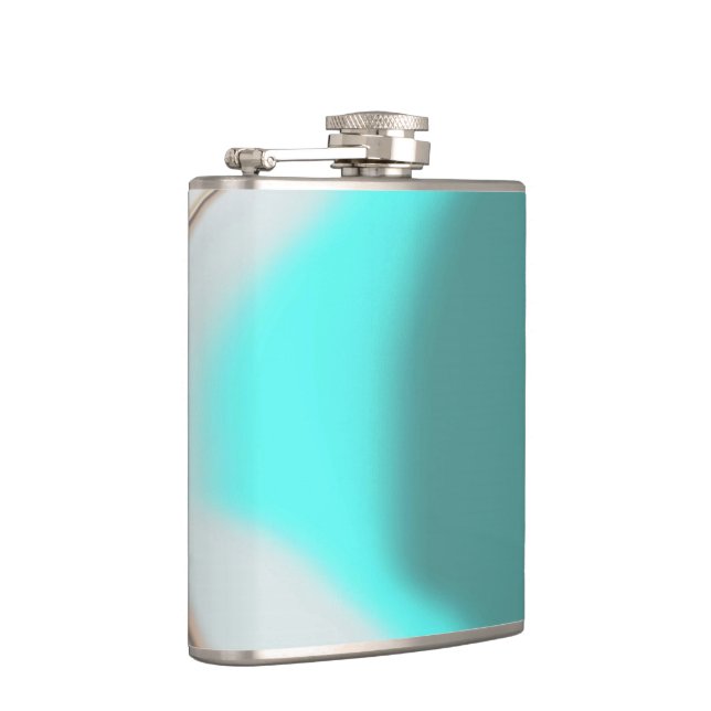 Turquoise Abstract Flask (Right)